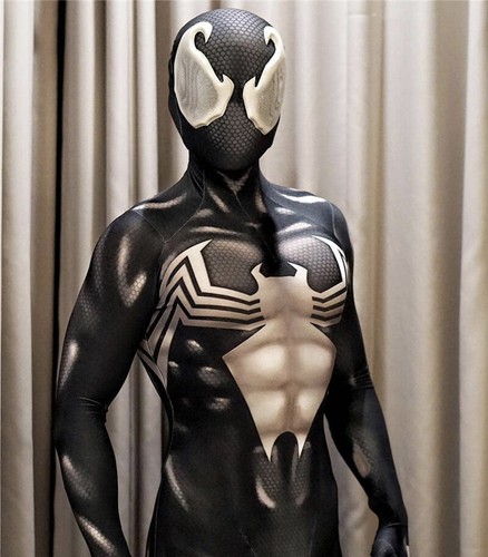 Black venom spiderman - black,
