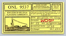 Ham Radio QSL ONL9537 Belgium