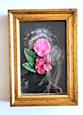 tableau de fleurs en tissus et