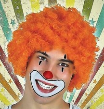 PERRUQUE Orange Afro CLOWN Déguisement Homme Femme Chapelier NEUF