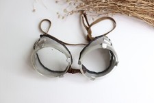 Rare Ancienne paire de lunettes - Moto - Vélo - Avion - 1950 Steampunk