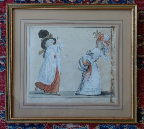 Gravure aquarellee encadree - gravure,