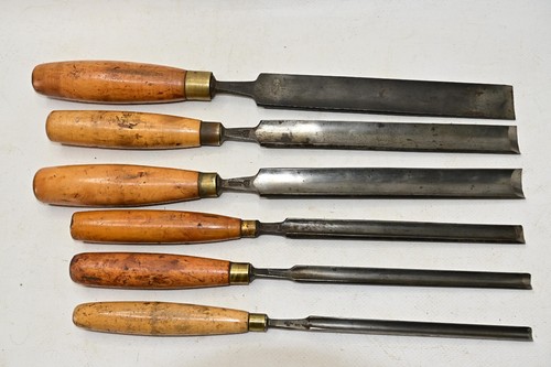 Vintage set paring gouges - of,