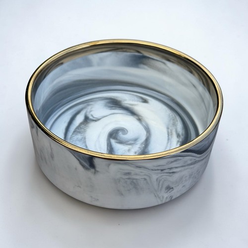 Bol effet marbre blanc - bol,