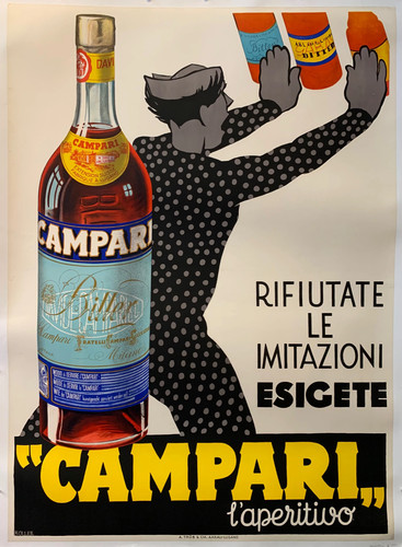 Affiche poster campari - ,