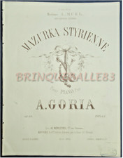 DANCE AUTRICHE  PARTITION MAZURKA STYRIENNE ALEXANDRE GORIA OP 89 MUEL RANDOUIN