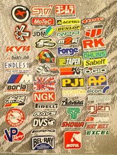 50PCS JDM Stickers Casque Moto Racing Motocross Tuning Autocollants VTT Quad