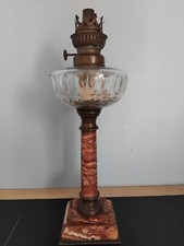 Lampe pétrole pied marbre - lampe,