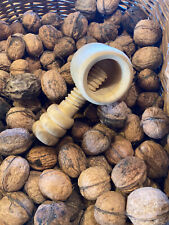 Casse noix en bois brut, modèle à vis, vintage