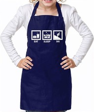 Eat Sleep Ski - Unisexe Enfants Tablier - Ski Skieur Sport Hobby Vacances Hiver