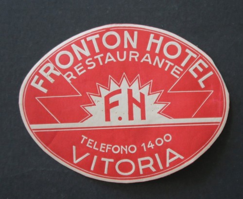 Ancienne étiquette hotel - étiquette,