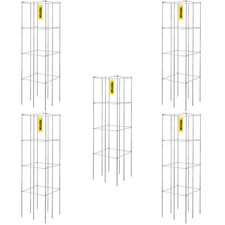 VEVOR Cages à Tomates Support pour Plantes Jardin Carré Acier 117 cm Argent 5PCS