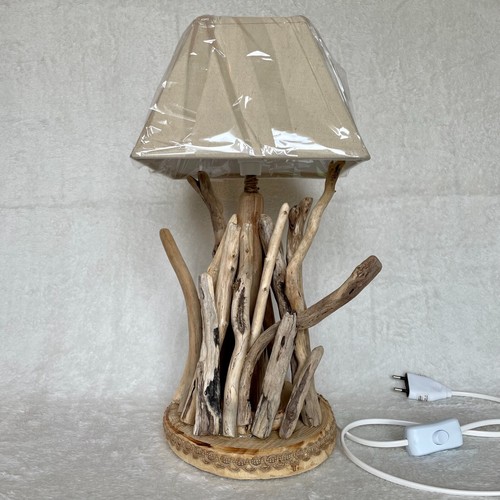 Lampe naturel bois flotté - en,