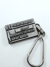 PORTE-CLES - CRÉDIT AGRICOLE EUROCARD 1990s Métal Relief, Banque - Vintage -