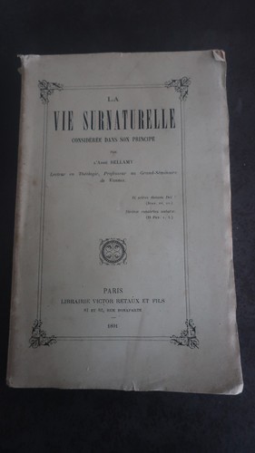 Vie surnaturelle l - vie, l'