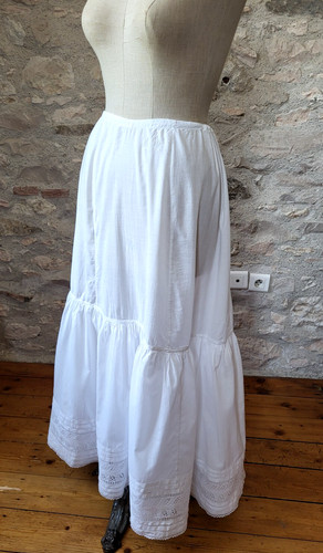 Ancien jupon coton - ancien, en