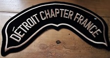 patch hog Detroit Chapter France harley davidson  longueur 32 cm, hauteur 17 cm