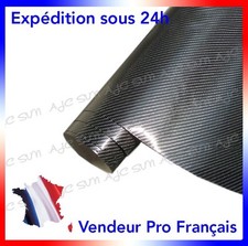 Film Vinyle 4D Carbone 152 X 80 Cm Noire adhésif thermoformable autocollant