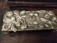 Boite À Timbres Art Nouveau Bronze Grand Modèle Coffret 