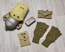 Lot US ww2 Gourde Pansement Gant Holster Liberation FFI Resistance Militaria