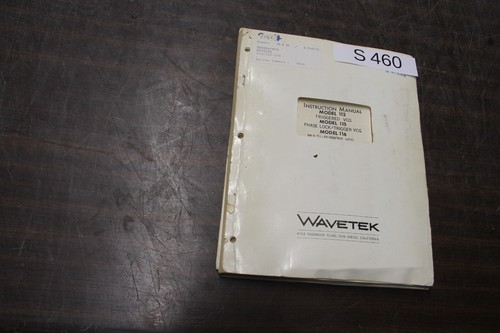 Manual wavetek 112 115 116 - wavetek, +