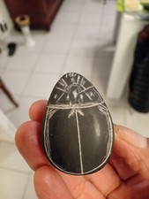 Egypte Petit Scarabée ancien porte bonheur pierre 64 gr