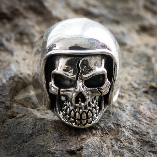 Casque moto skull - moto, anneau