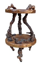 Ancienne Table D Appoint Guéridon Sellette Brutaliste Cep De Vignes