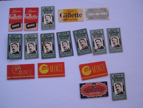 Lot ancienne lame rasoir - lot,