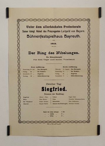 Bayreuth festival 1912 affiche - festival,