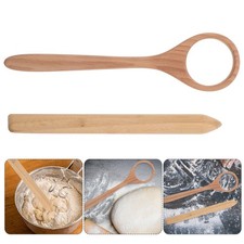  Lot de 2 fouets à pain au levain, mélangeur de pâte danois en bois, agitateur