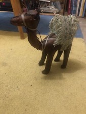 Ancien Dromadaire Cuir Vintage