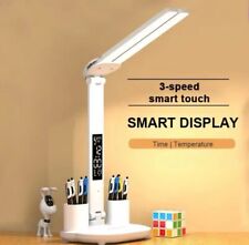 lampe de table À Intensité Variable Horloge Led Rotation Pliable