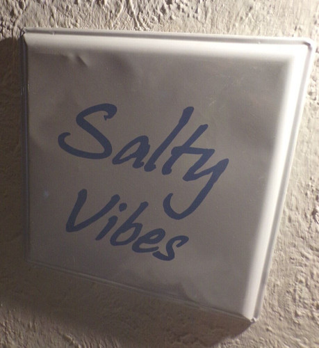 Salty vibes plaque en metal - en,