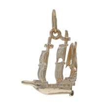 Pendentif Voilier En Or Jaune