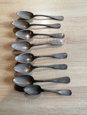 8 cuilleres en étain