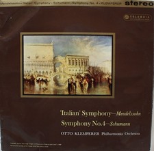 MENDELSSOHN SCHUMANN Symphonies Otto Klemperer Columbia blue/silver SAX 2398 LP