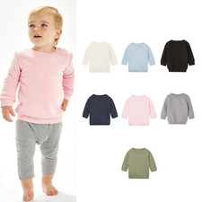 Babybugz sweat-shirt bz64 - chemise pour bébé en coton à manches longues
