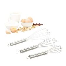Fouet cuisine lot de 3 fouet ballon professionnel manuel inox 8 pouces 10 pou...