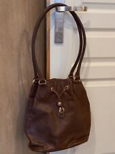 MAC DOUGLAS sac à main Bourse cuir souple marron