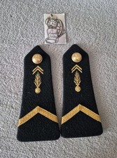 Paire d'épaulettes gendarme mobile chef contrat et réserviste bouton état major