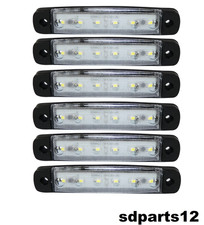 6 Feux de Gabarit Blanc 12V LED Position Avant Camion Fourgon Camping-car E13