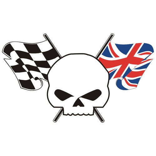 Sticker plastifié skull - plastifié,