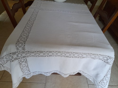 Nappe ancienne blanche - ancienne,
