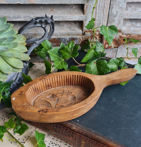 Ancien moule beurre bois - beurre,