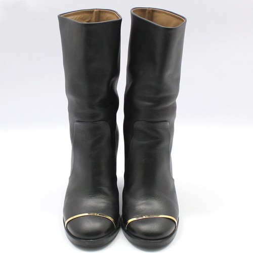 Chanel black leather - leather, gold-tone