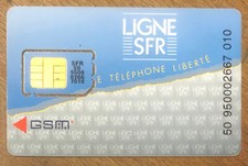 LIGNE SFR TELECOM MOBILE CARTE SIM GSM CELLULAIRE TELECARTE SCHEDA PHONE CARD