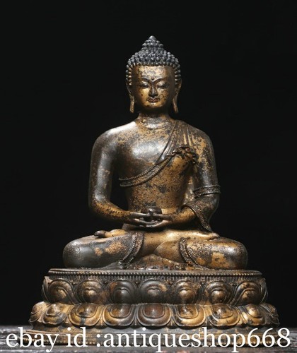 Vieille statue de - 9.2", bouddha