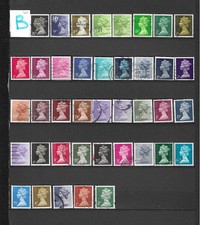 ROYAUME UNI  40 timbres oblitérés différents Reine Elizabeth (B)