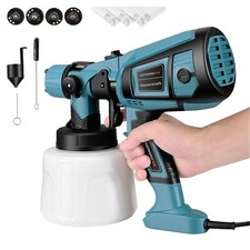 Pistolet a Peinture800W HVLP Pistolet à Peinture Électrique4 Buses en cuivre ...